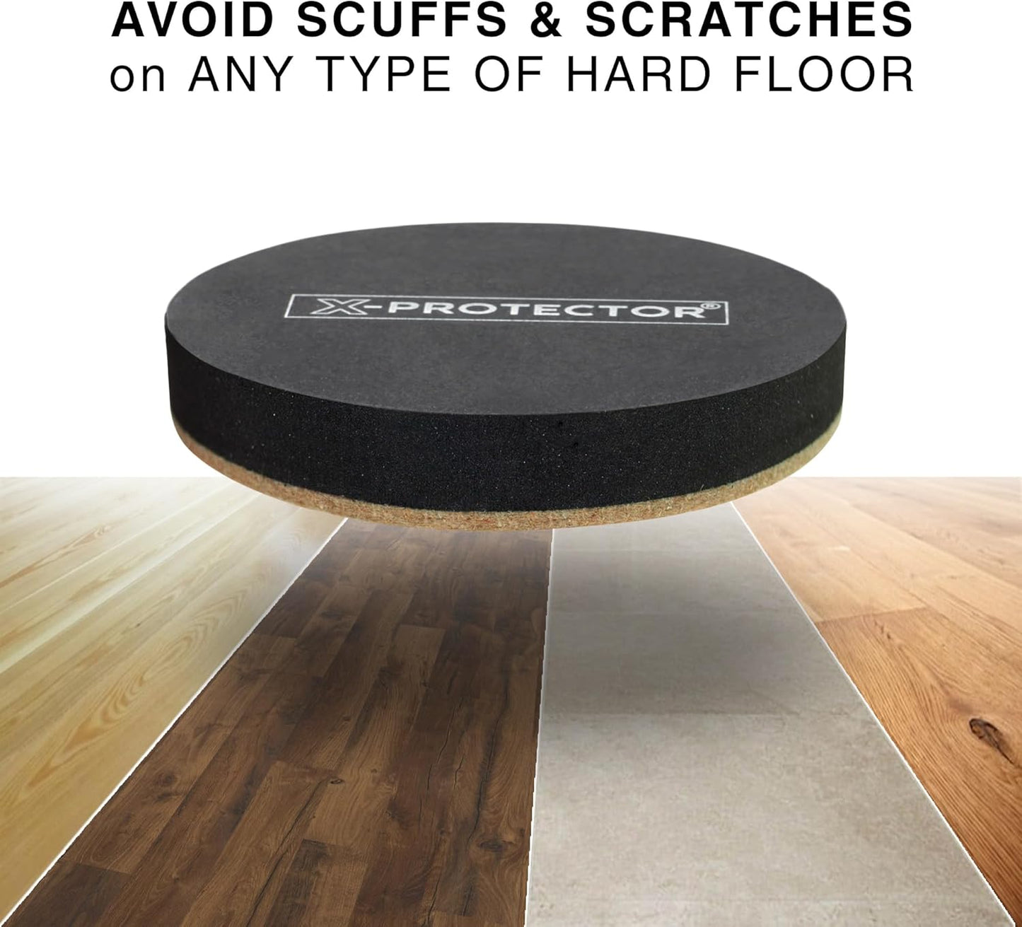 X-Protector Felt Furniture Sliders for Hardwood Floors Black & Brown Size NEW