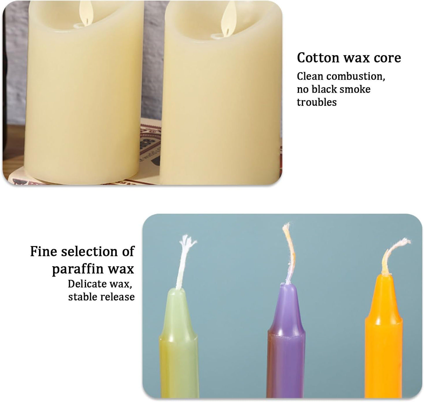 Specialty Scented Taper Candles Multicolour Decorative Wax Set 10x1.2cm NEW