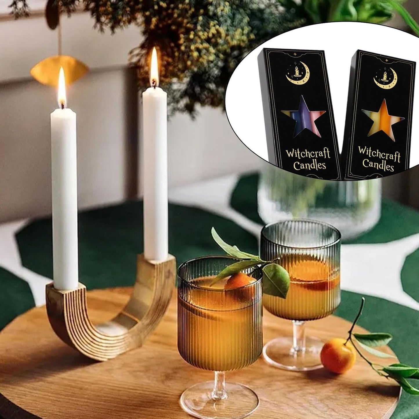Specialty Scented Taper Candles Multicolour Decorative Wax Set 10x1.2cm NEW
