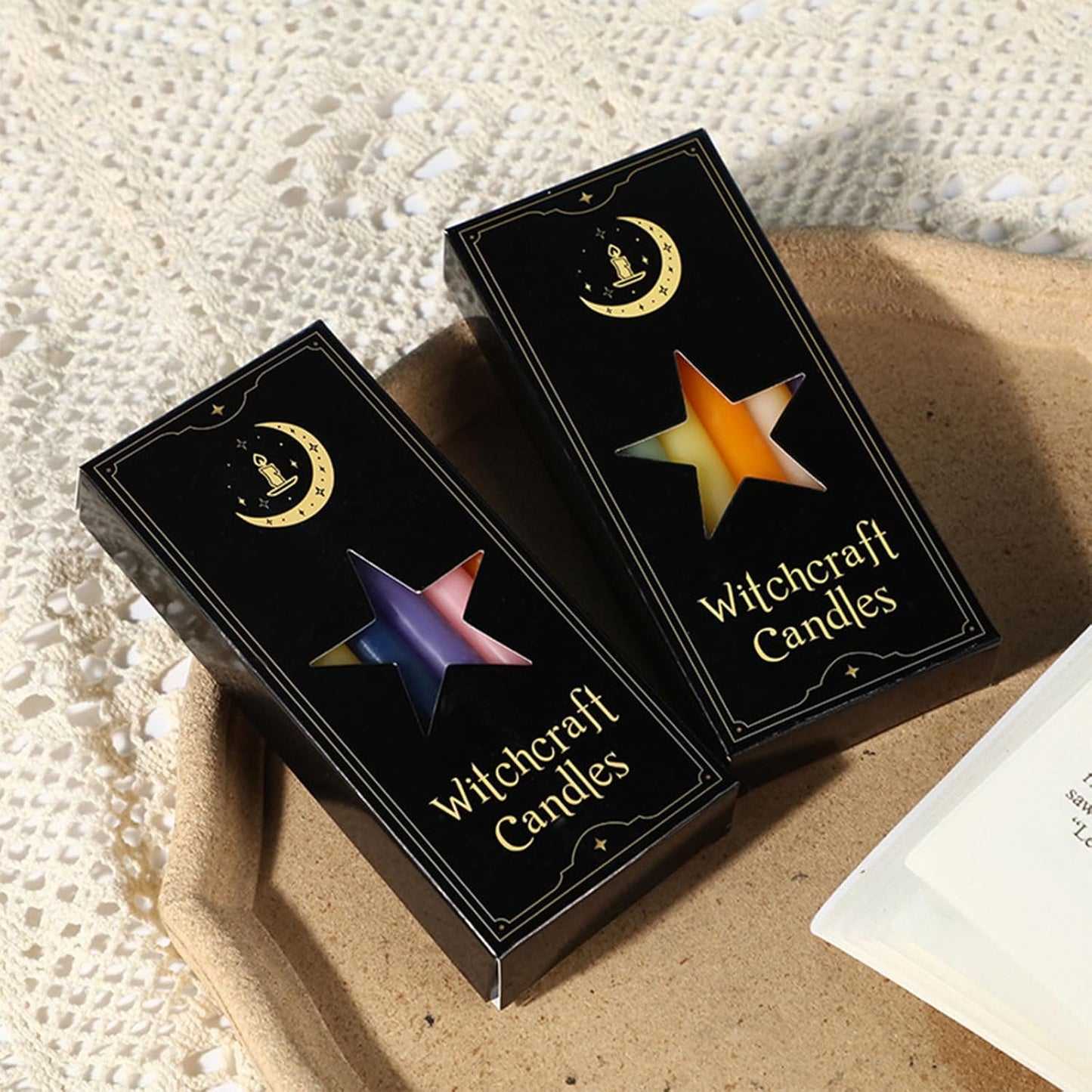 Specialty Scented Taper Candles Multicolour Decorative Wax Set 10x1.2cm NEW