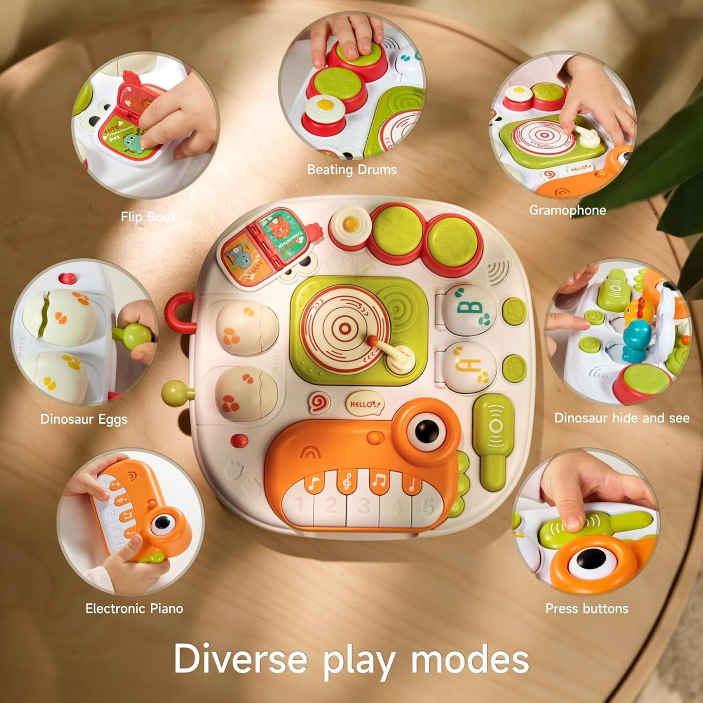 Multicoloured Baby Tables Activity Learning Table, 21x24.5cm, DEMO