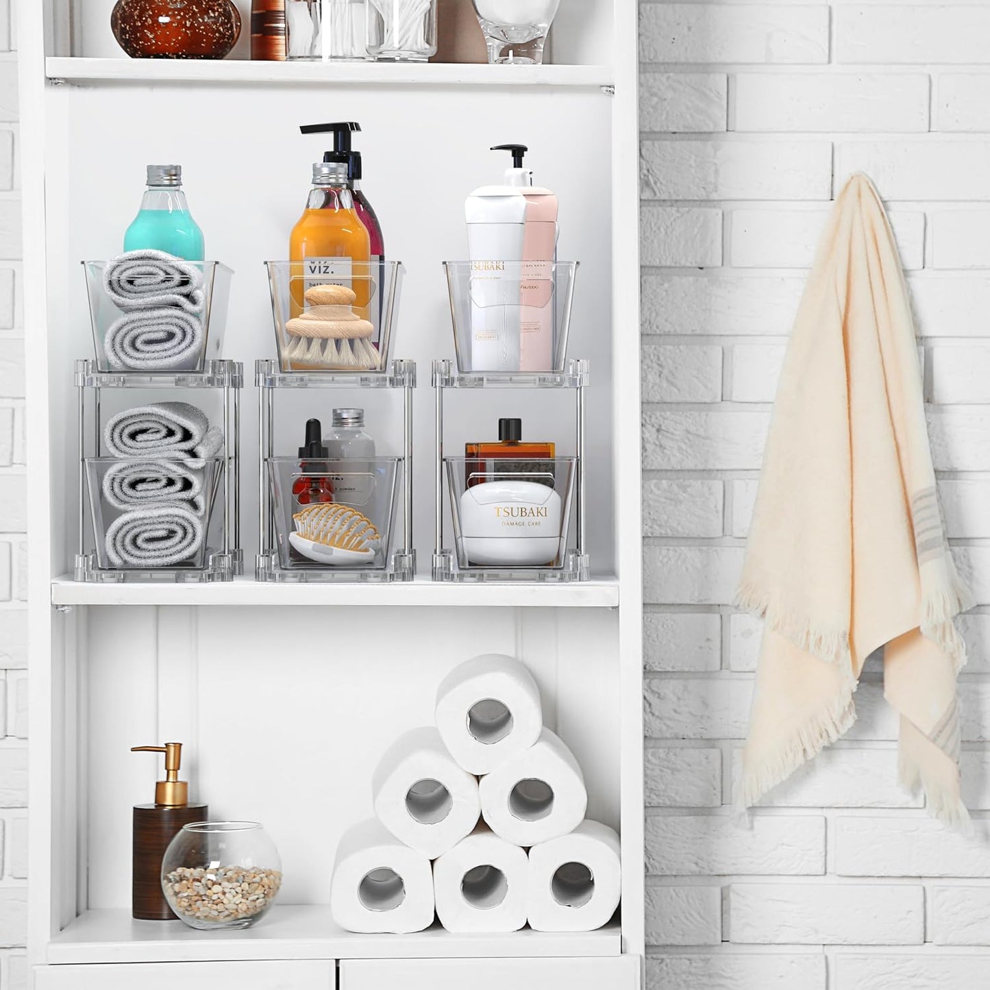 Simple Houseware 2 Tier Narrow Pull Out Cabinet Organizer for Kitchen NEW