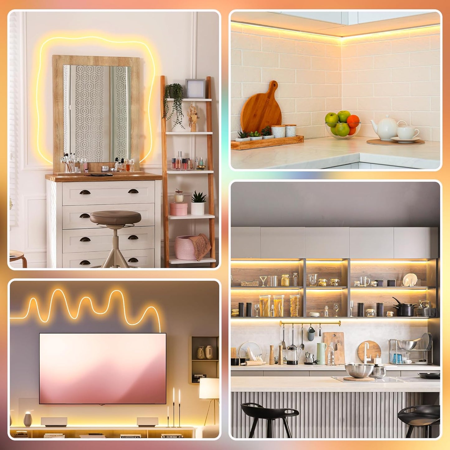 Cozylady 5m LED Strips Waterproof Warm White LED Neon Strip Lights for Home NEW