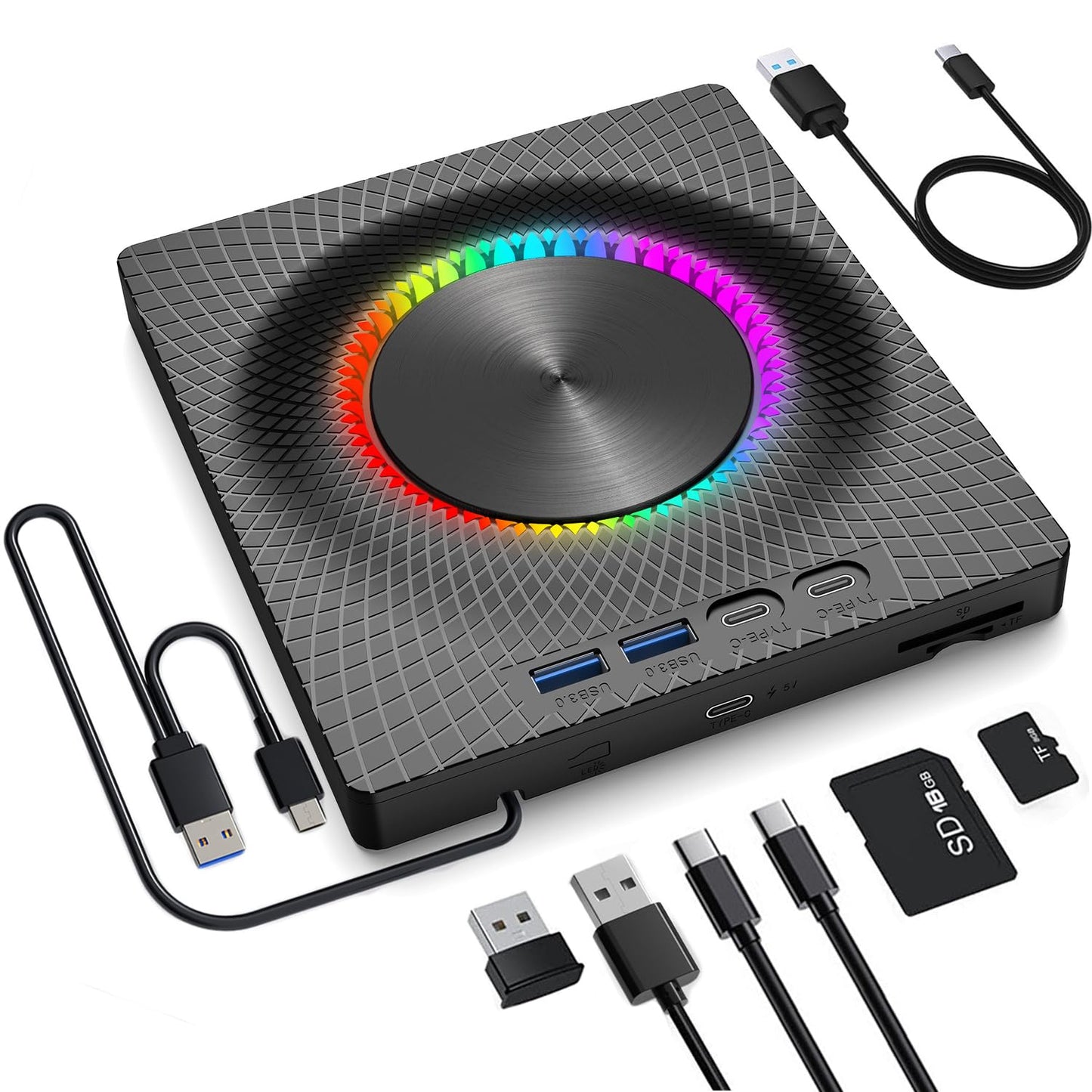 External CD DVD Drive Player Reader Writer for Laptop PC Desktop Black NEW