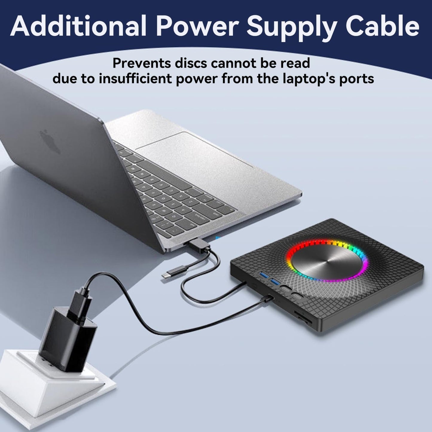 External CD DVD Drive Player Reader Writer for Laptop PC Desktop Black NEW