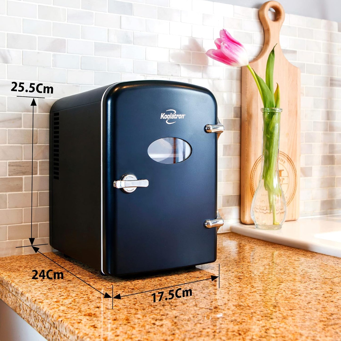 Koolatron 4L Refrigerators Portable Mini Retro Refrigerator Compact Fridge NEW