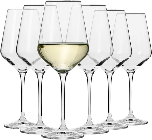 Premium Crystal Clear Wine Glasses Set of 6, 360ml - Elegant Stemware for NEW