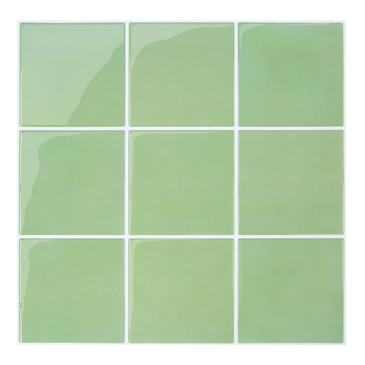 COMSTICKC 3D Peel and Stick Light Green Square Wall Stickers & Murals Size NEW