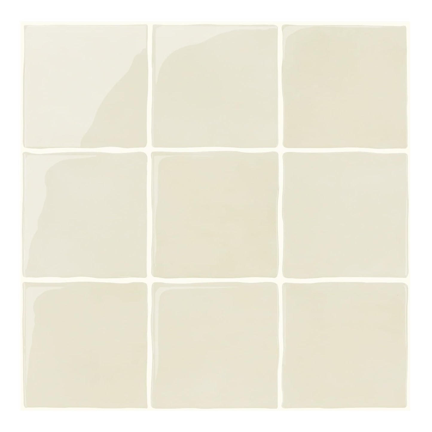COMSTICKC 3D Beige Square Peel and Stick Wall Stickers, 30cm Size, Home NEW