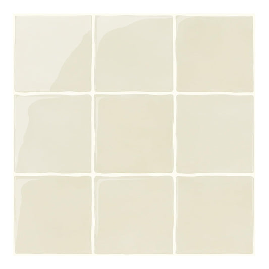 COMSTICKC 3D Beige Square Peel and Stick Wall Stickers, 30cm Size, Home NEW