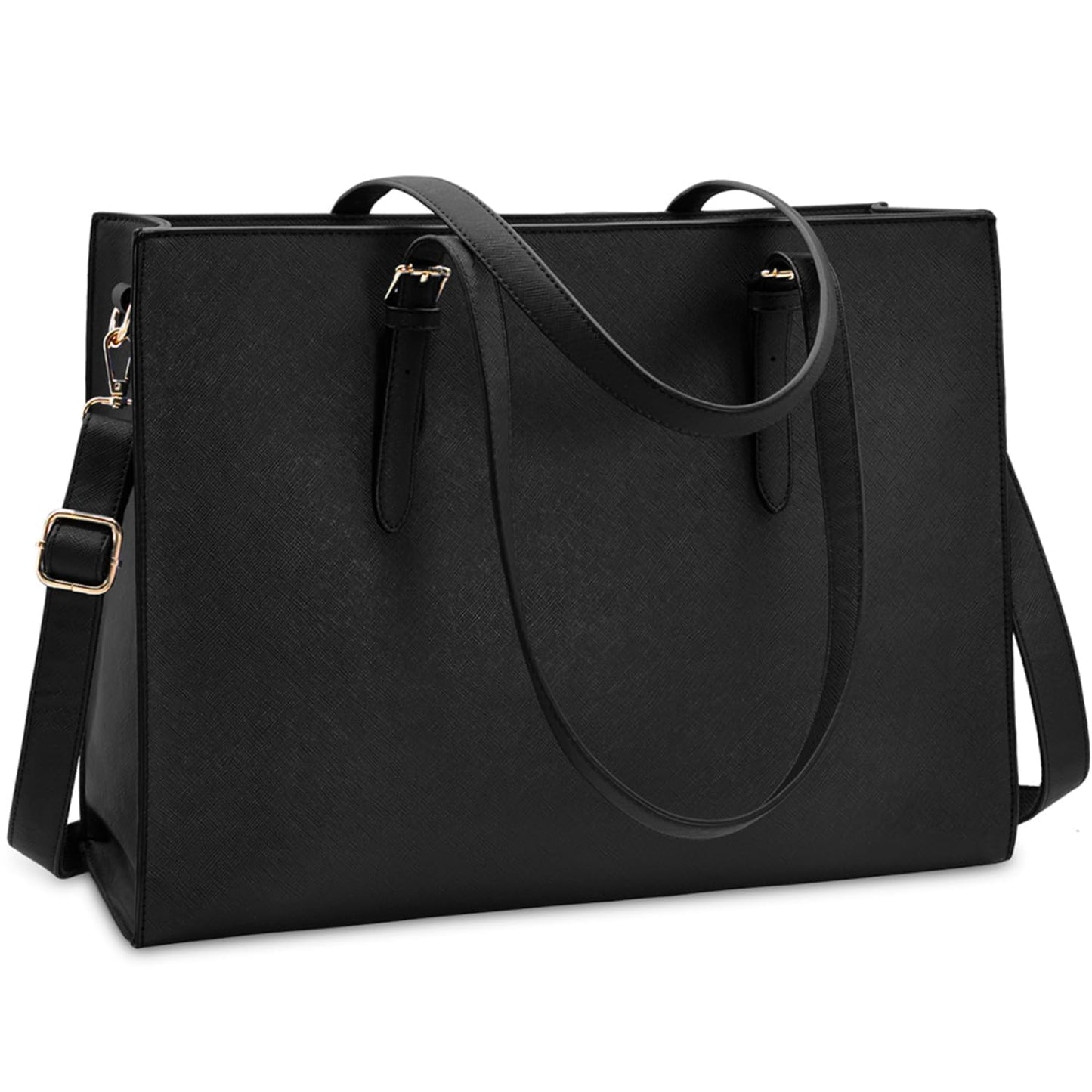 NUBILY Waterproof Leather Messenger Bag Laptop Tote Large Size fits 15.6" NEW