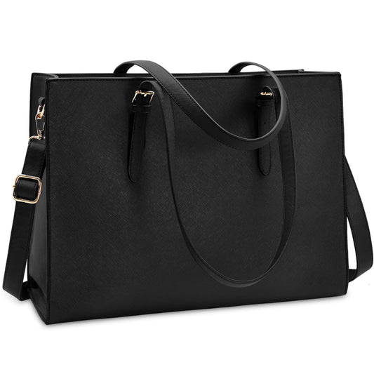 NUBILY Waterproof Leather Messenger Bag Laptop Tote Large Size fits 15.6" NEW