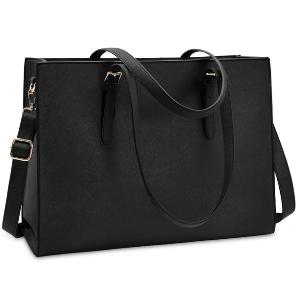 NUBILY Waterproof Leather Messenger Bag Laptop Tote Large Size fits 15.6" NEW