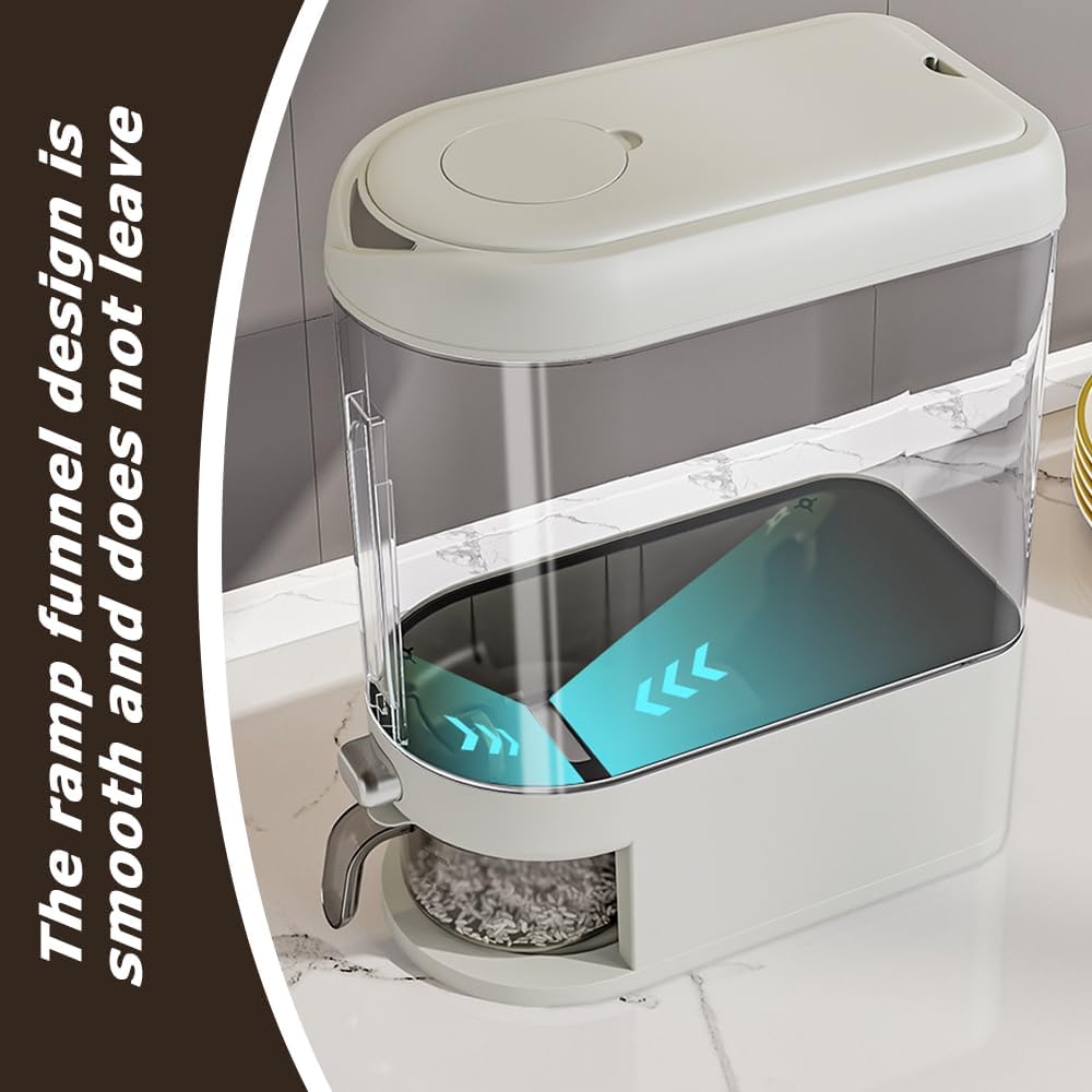 Airtight Cereal Storage Container 31 x 17.5 29.5 cm White Dry Food NEW