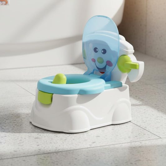 Bo Peep Seats 3-in-1 Kids Potty Trainer Seat Topper Stepstool Blue & White NEW