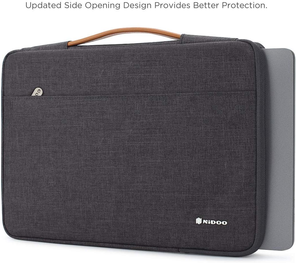 NIDOO 15.6" Sleeves Laptop Sleeve Case Protective Carrying Bag in Dark Grey NEW