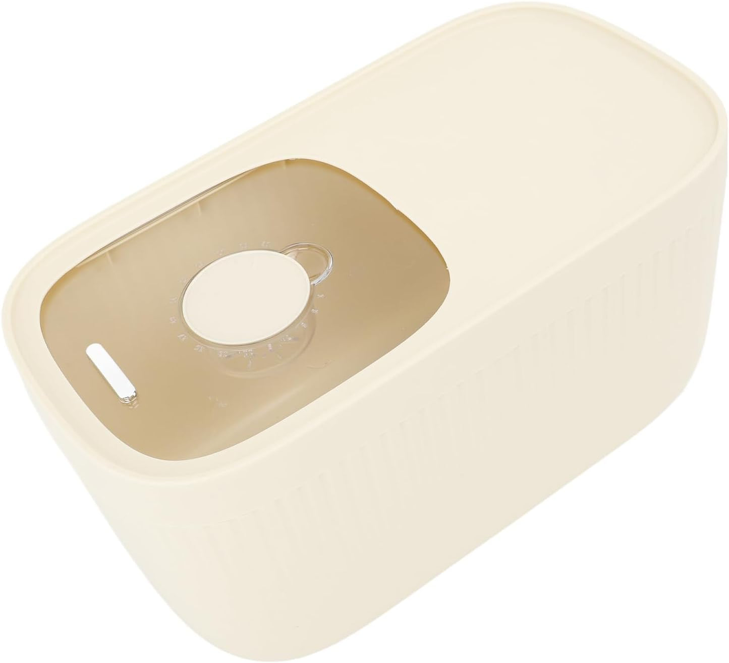 Plastic Cereal Containers Sealed Rice Bucket Bin Clear Scale White Size NEW