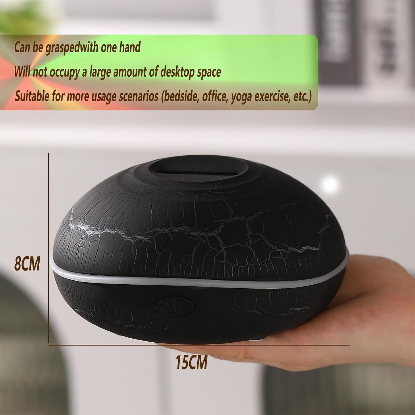 Candico 250ml Ultrasonic Aroma Essential Oil Diffuser Humidifier Black Size NEW
