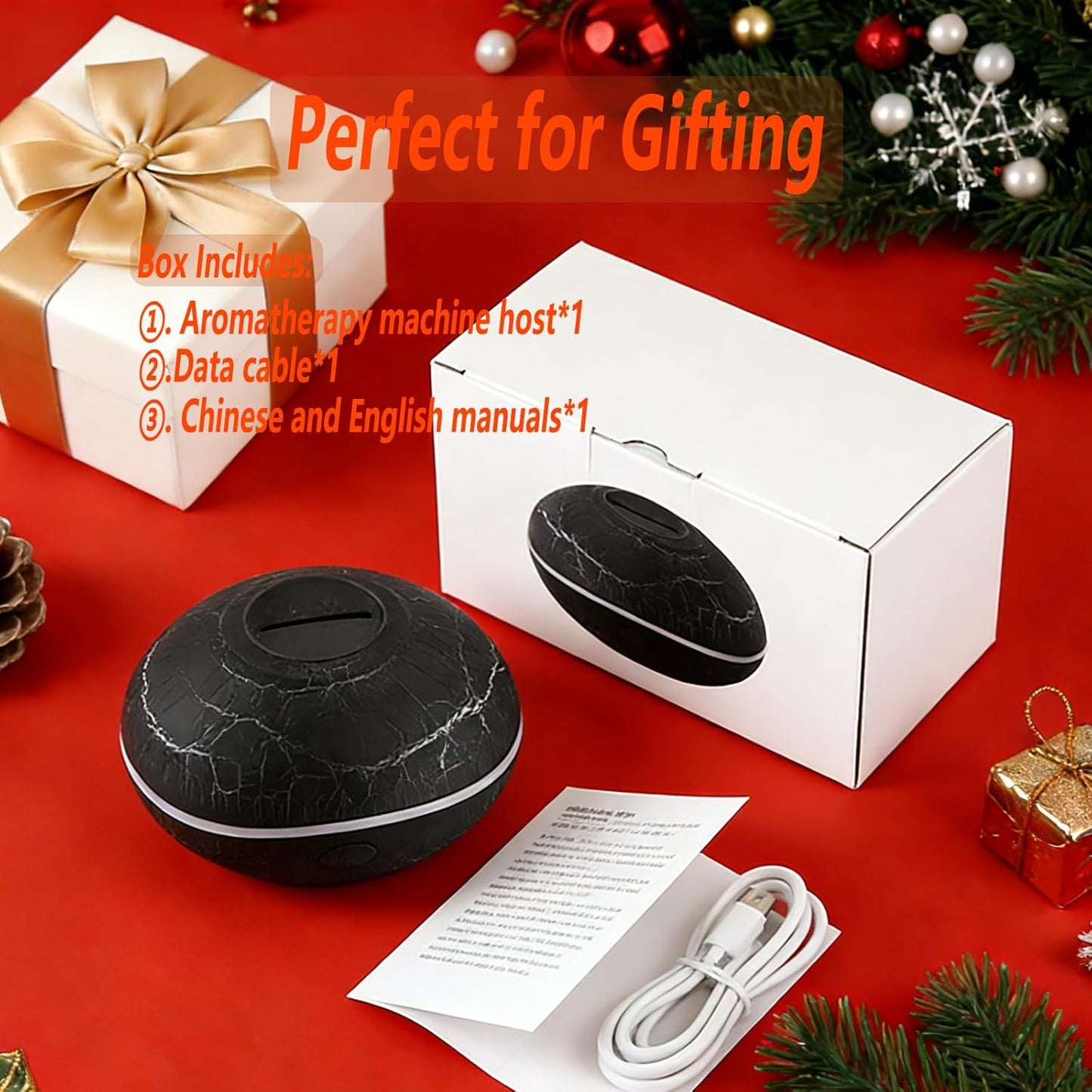 Candico 250ml Ultrasonic Aroma Essential Oil Diffuser Humidifier Black Size NEW