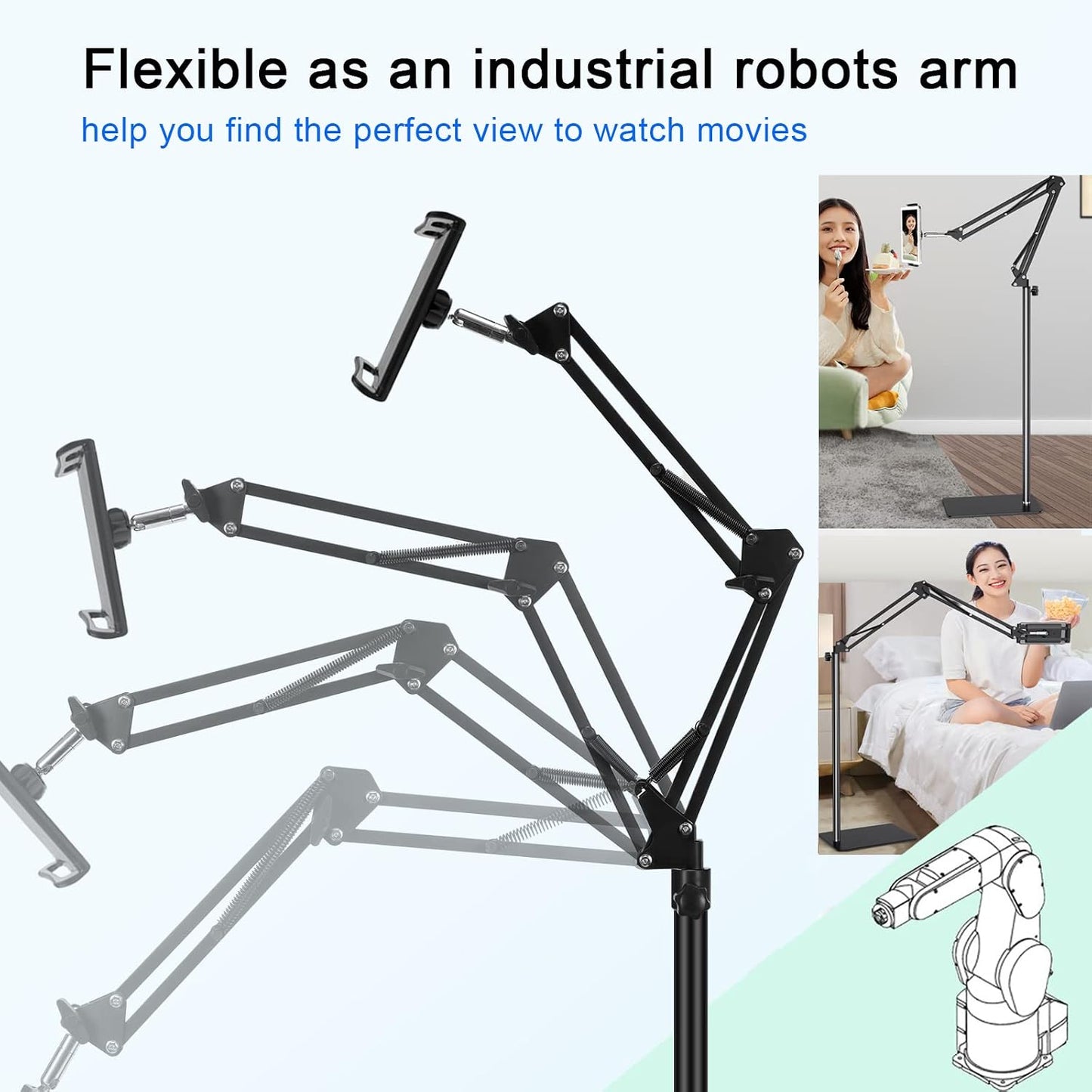 Adjustable Tablet Stands Stand Holder for iPad Pro, Air, Mini 4.7-12.9 Inch NEW