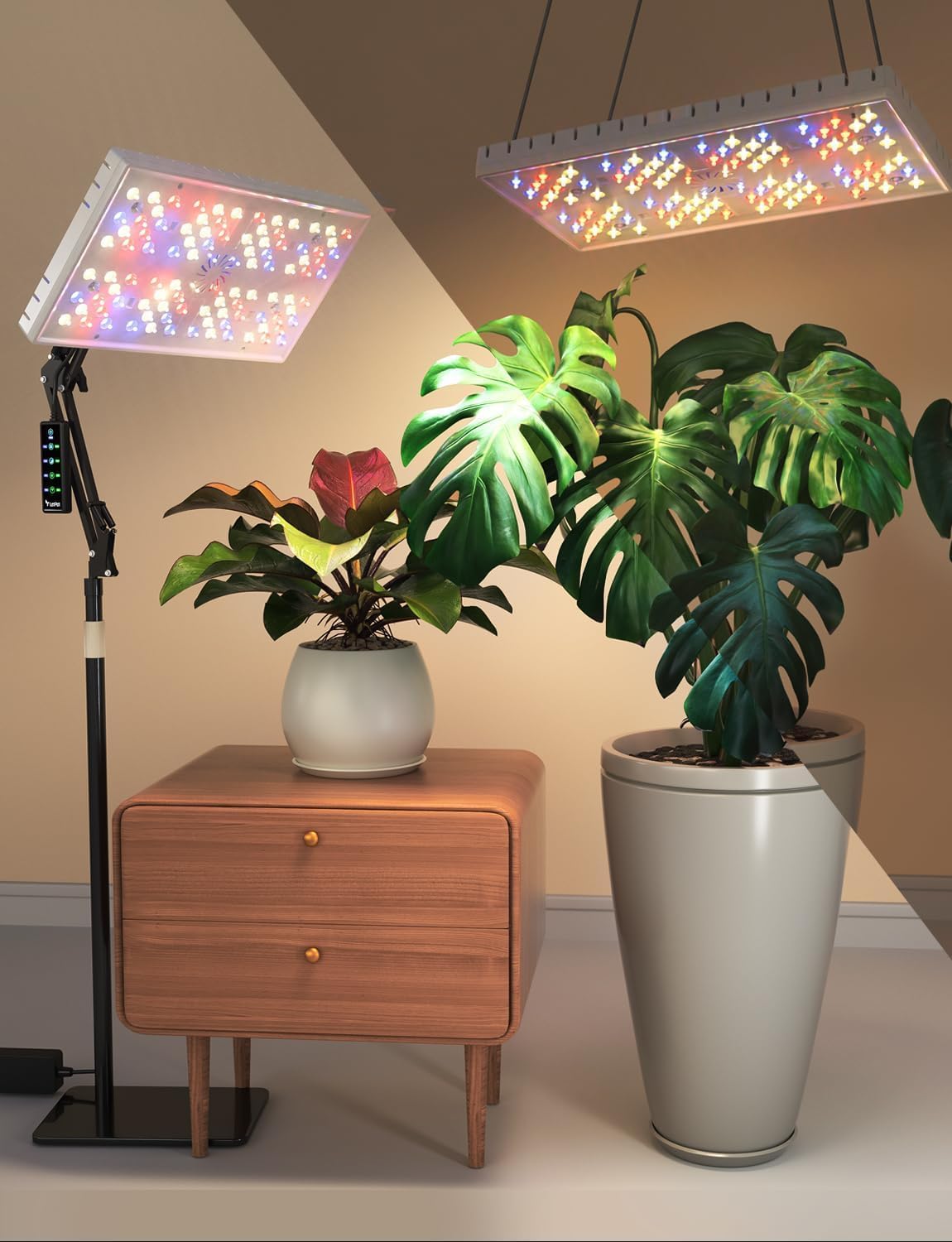 LETPOT 2x2ft Growing Lamps Full Spectrum LED Grow Lights for Indoor DEMO