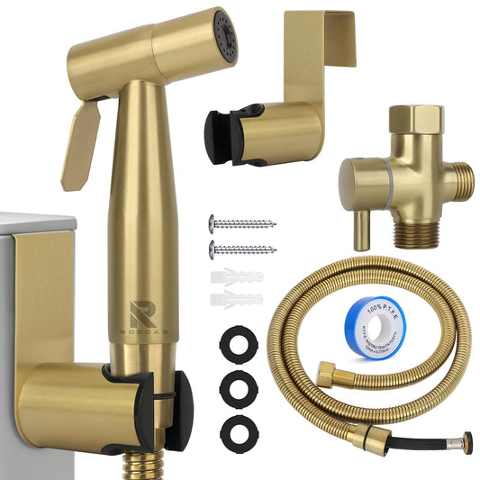Roccar Gold Handheld Bidet Sprayer Toilet Attachment for Feminine Hygiene NEW