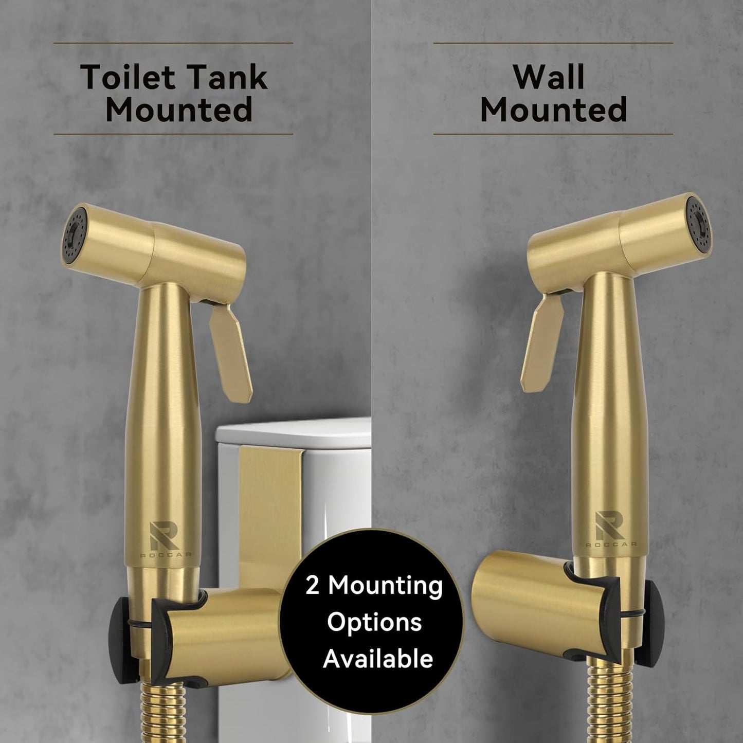 Roccar Gold Handheld Bidet Sprayer Toilet Attachment for Feminine Hygiene NEW