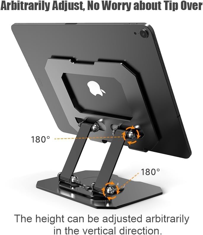 Adjustable Laptop Stands Stand with 360° Rotating Base, Ergonomic Silver DEMO