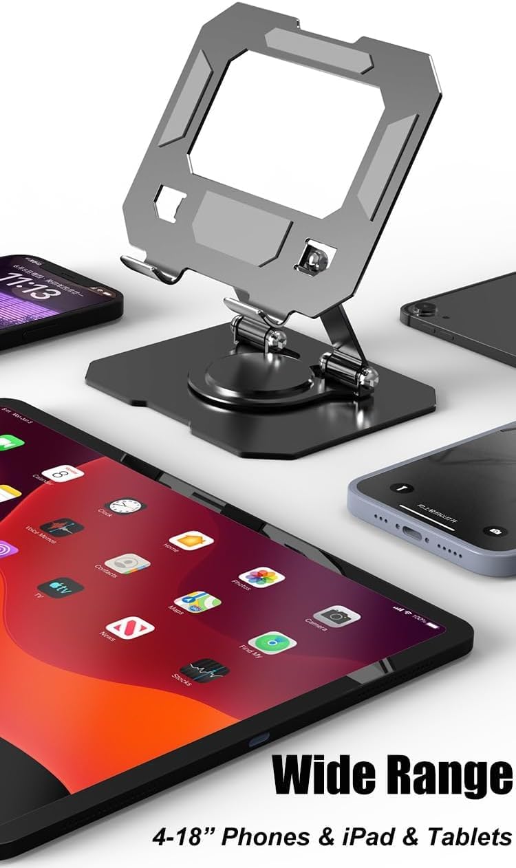 Adjustable Laptop Stands Stand with 360° Rotating Base, Ergonomic Silver DEMO