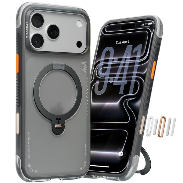 TORRAS Magnetic Protective Shadow Black Phone Case for iPhone 17 Pro NEW