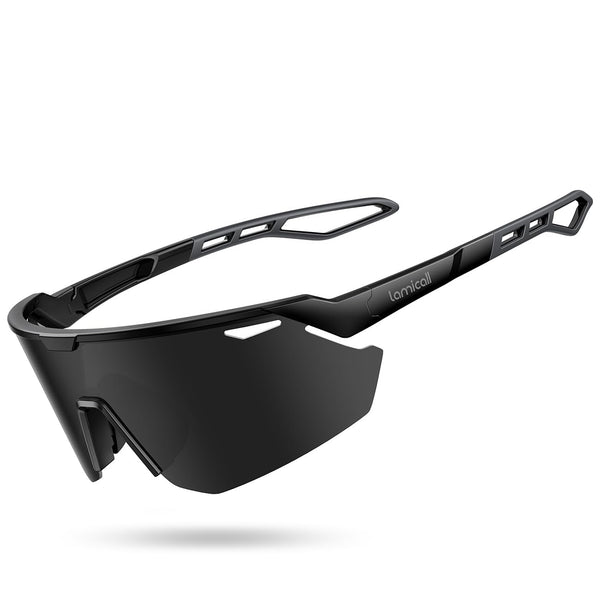 Lamicall Polarized Glasses Sports Sunglasses 99.9% UV400 Protection Black NEW