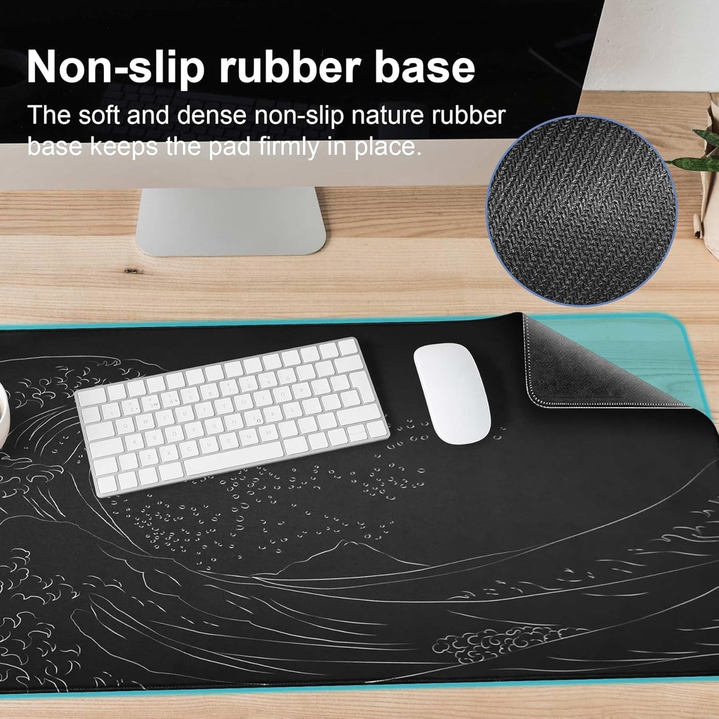 DAWNTREES Large Topographic Waves Liquid Gaming Mouse Pad, 120 x 60 cm, DEMO