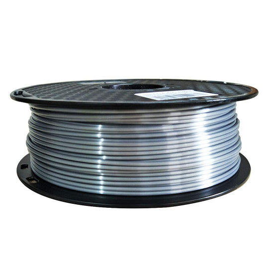 CC3D 2.85mm Silk Silver PLA 3D Printing Filament - 1KG Shiny Metallic DEMO