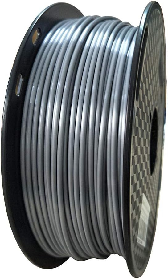 CC3D 2.85mm Silk Silver PLA 3D Printing Filament - 1KG Shiny Metallic DEMO