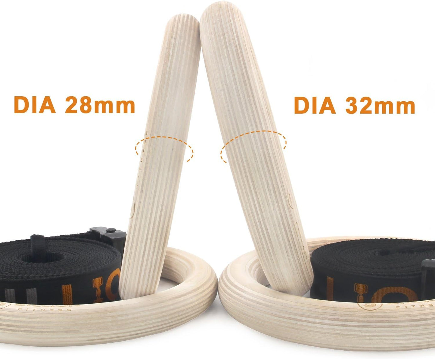 5BILLION Adjustable Gymnastics Rings for Home Workout Equipment, 32mm DEMO
