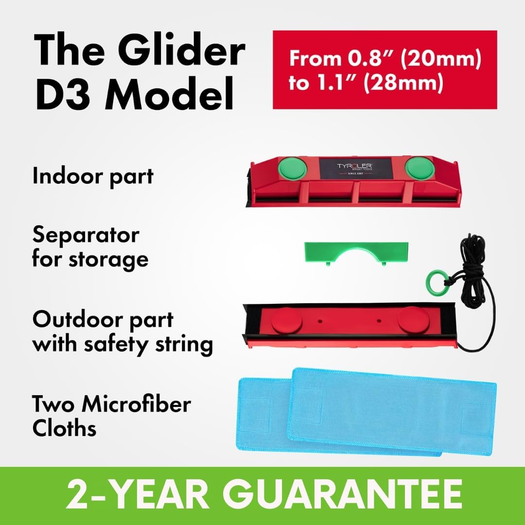 Tyroler Bright Tools Magnetic Window Cleaner for Double Glazed 20-28mm NEW