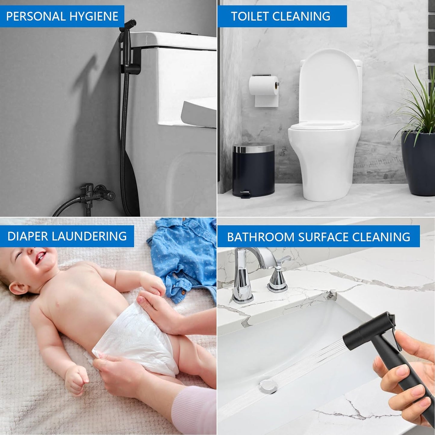 LuvMung Handheld Bidet Sprayer - 304 Stainless Steel Toilet Accessory NEW