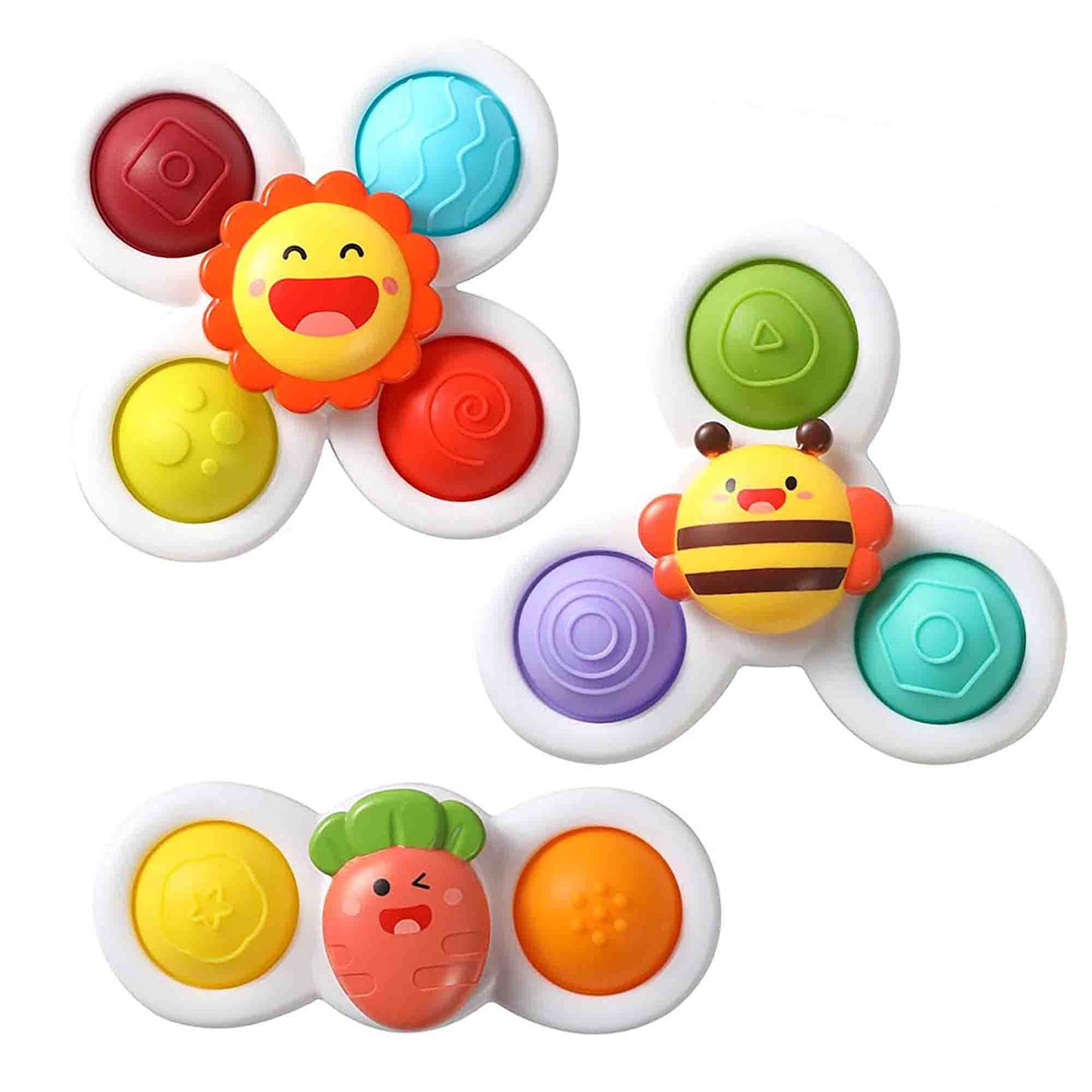 Multicolored Sensory Hand Spinner Toys 3-Piece Stress Relief Fidget Set NEW