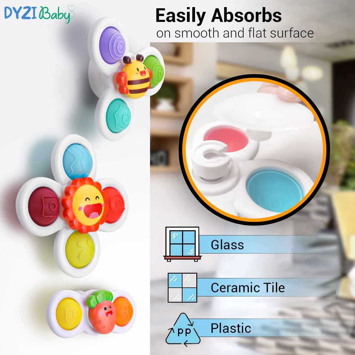 Multicolored Sensory Hand Spinner Toys 3-Piece Stress Relief Fidget Set NEW