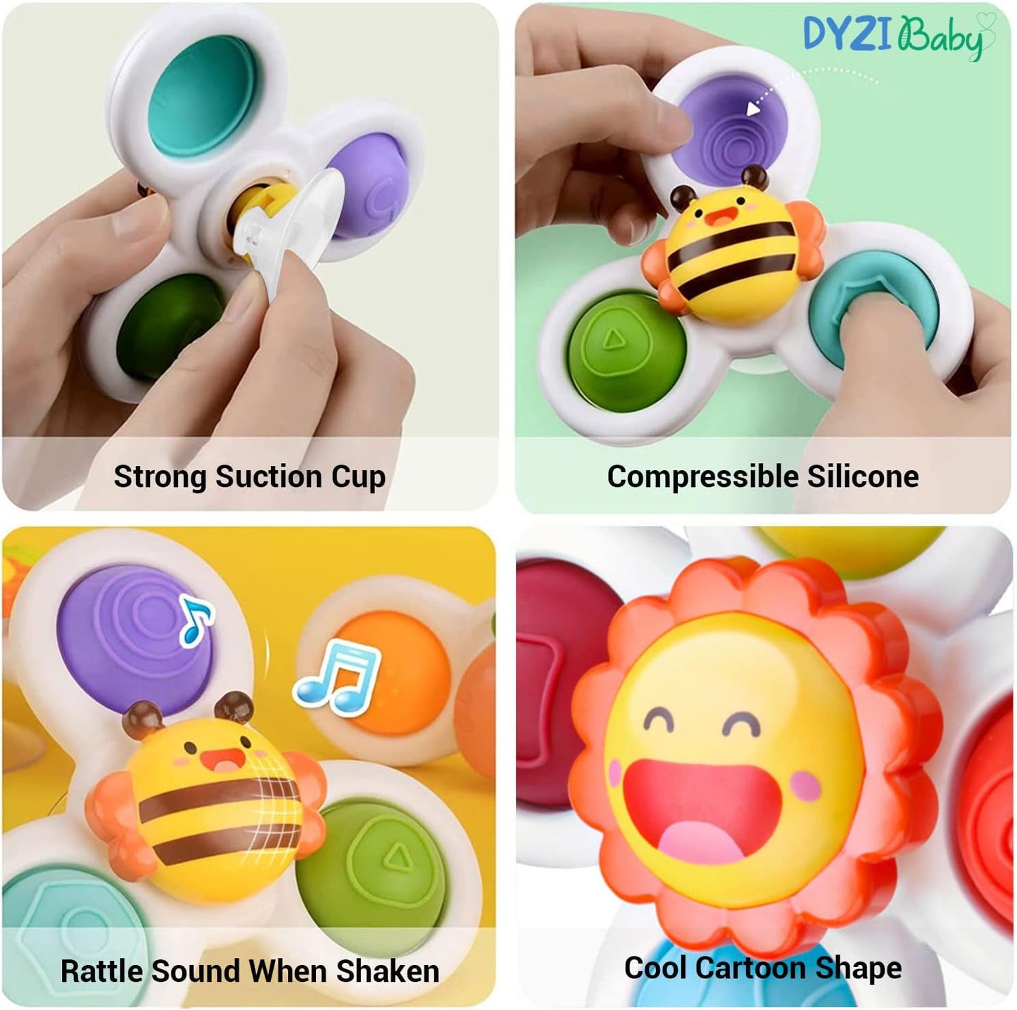 Multicolored Sensory Hand Spinner Toys 3-Piece Stress Relief Fidget Set NEW
