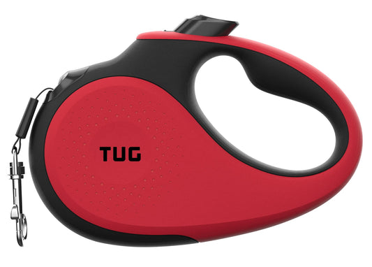 TUG Retractable Dog Leash Tangle-Free Nylon 5m Strong Durable Red Size Small NEW