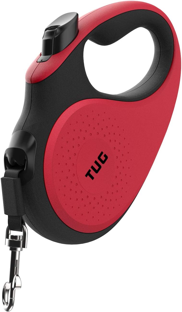 TUG Retractable Dog Leash Tangle-Free Nylon 5m Strong Durable Red Size Small NEW