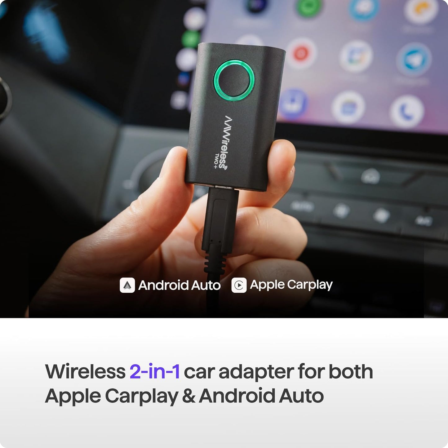 AAWireless 2-in-1 Wireless Input Adapters for Android Auto & Apple CarPlay DEMO