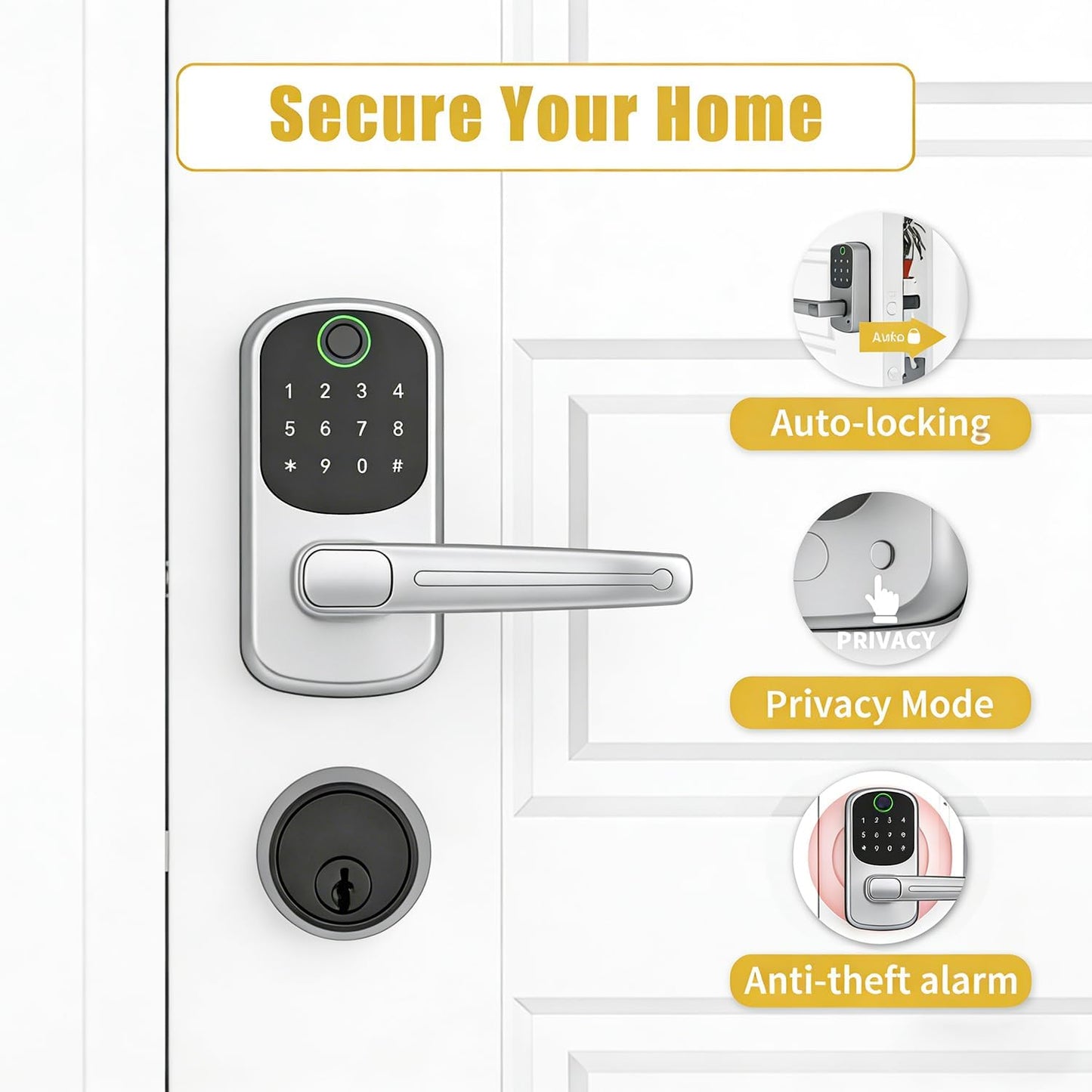 Secure Your Locking Devices Home with 5-in-1 Smart Electronic Door Lock in DEMO