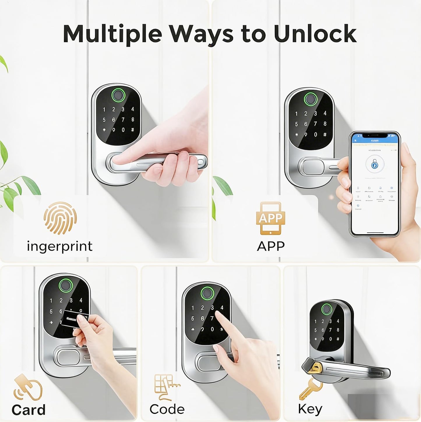 Secure Your Locking Devices Home with 5-in-1 Smart Electronic Door Lock in DEMO