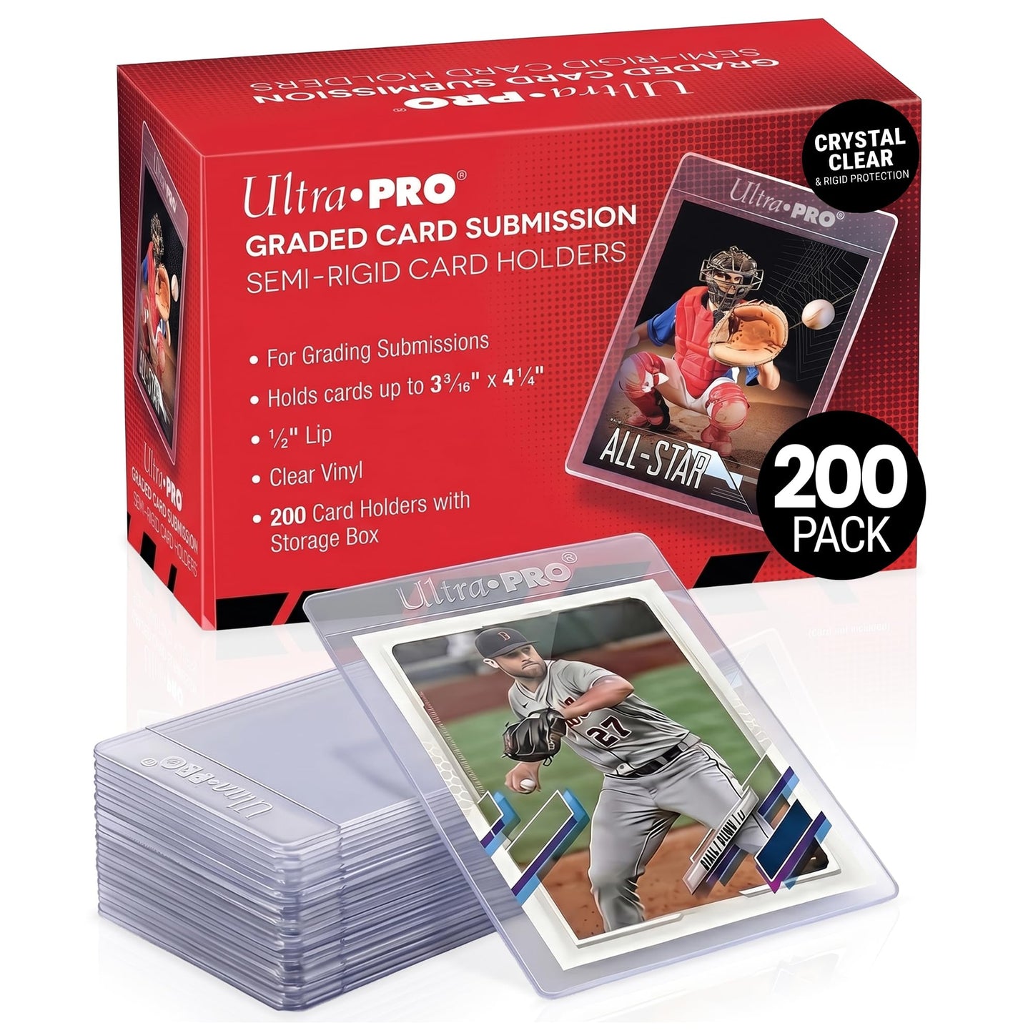 Ultra PRO Clear Card Sleeves for 3 3/16" x 4 1/4" Trading Cards, Fits Standard