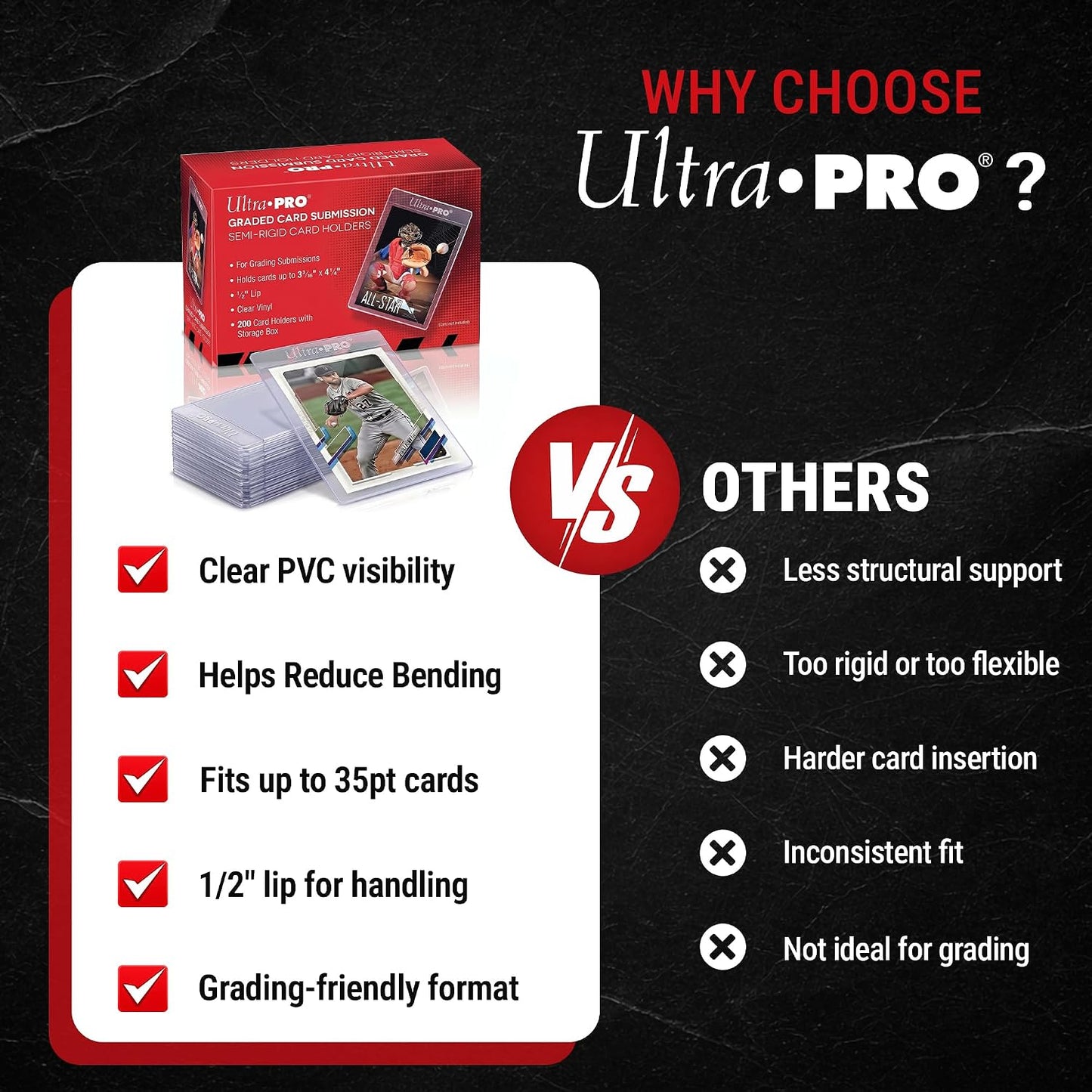 Ultra PRO Clear Card Sleeves for 3 3/16" x 4 1/4" Trading Cards, Fits Standard