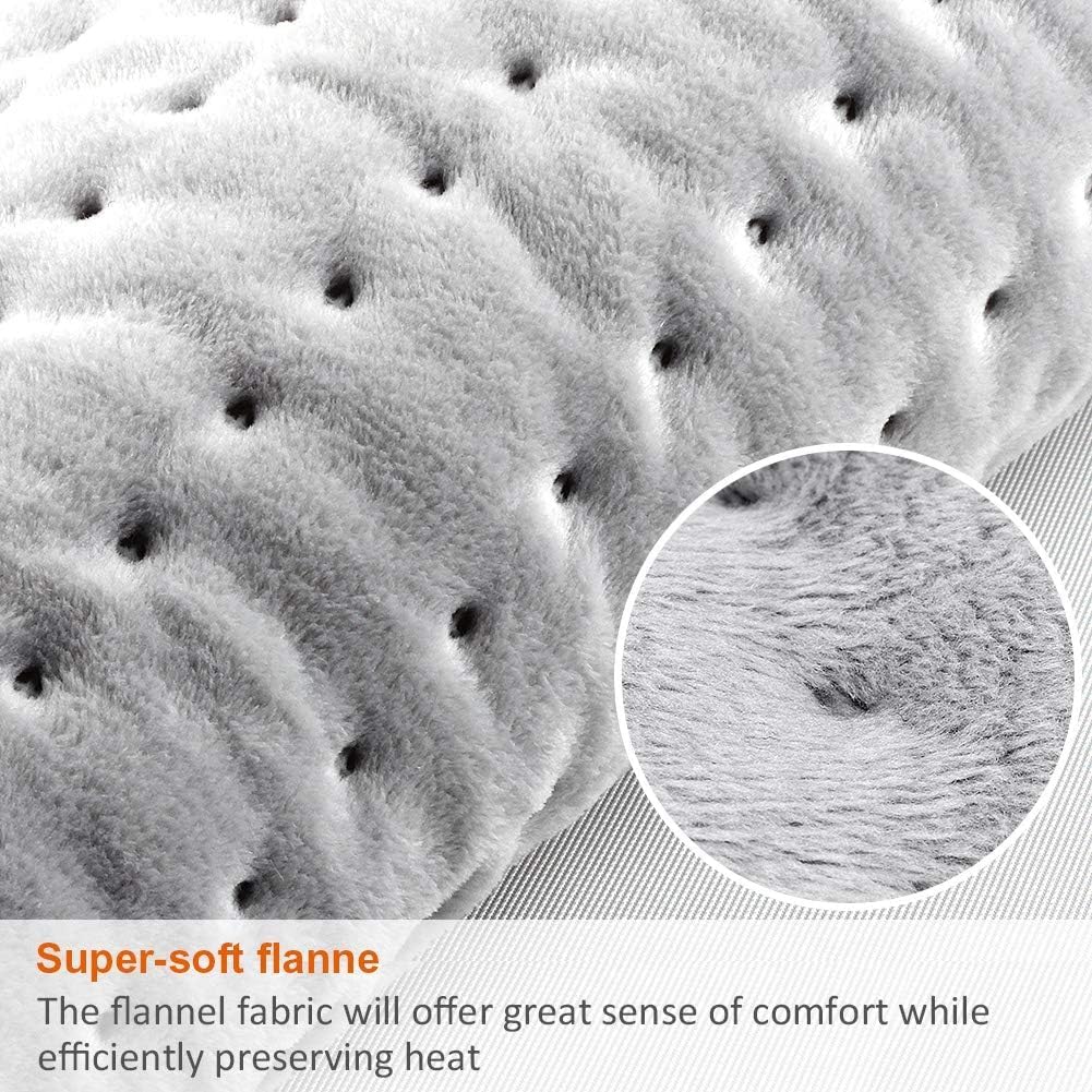Electric Heating Pad for Dry & Moist Heat Therapy Silver Gray Size 24x12 NEW