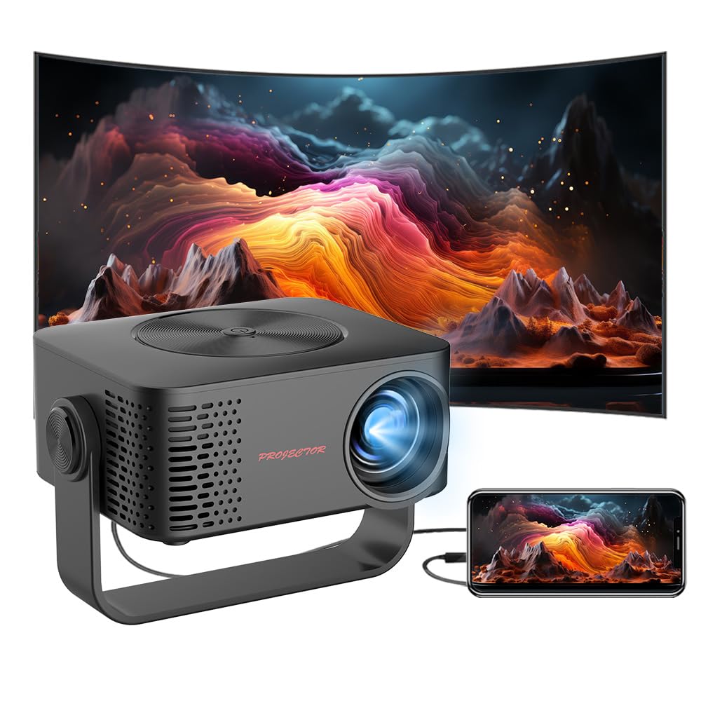 4K Portable Projectors WiFi Projector for Home Theater, Outdoor Movie Nights,