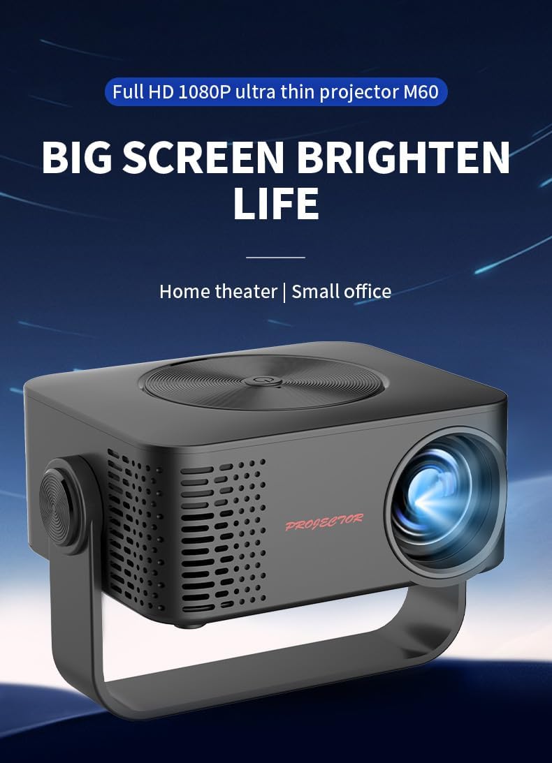 4K Portable Projectors WiFi Projector for Home Theater, Outdoor Movie Nights,